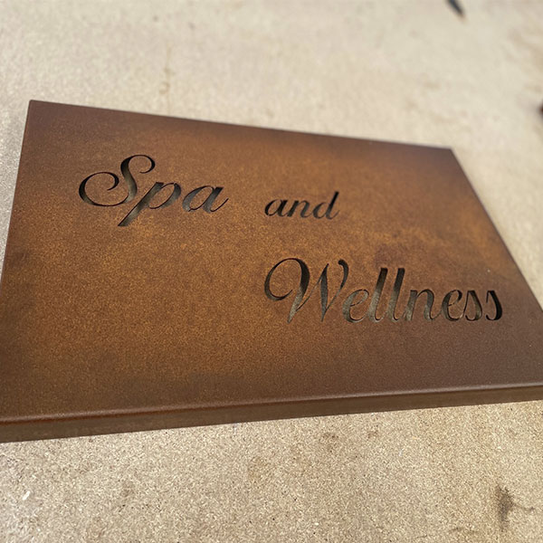Rótulos acero corten